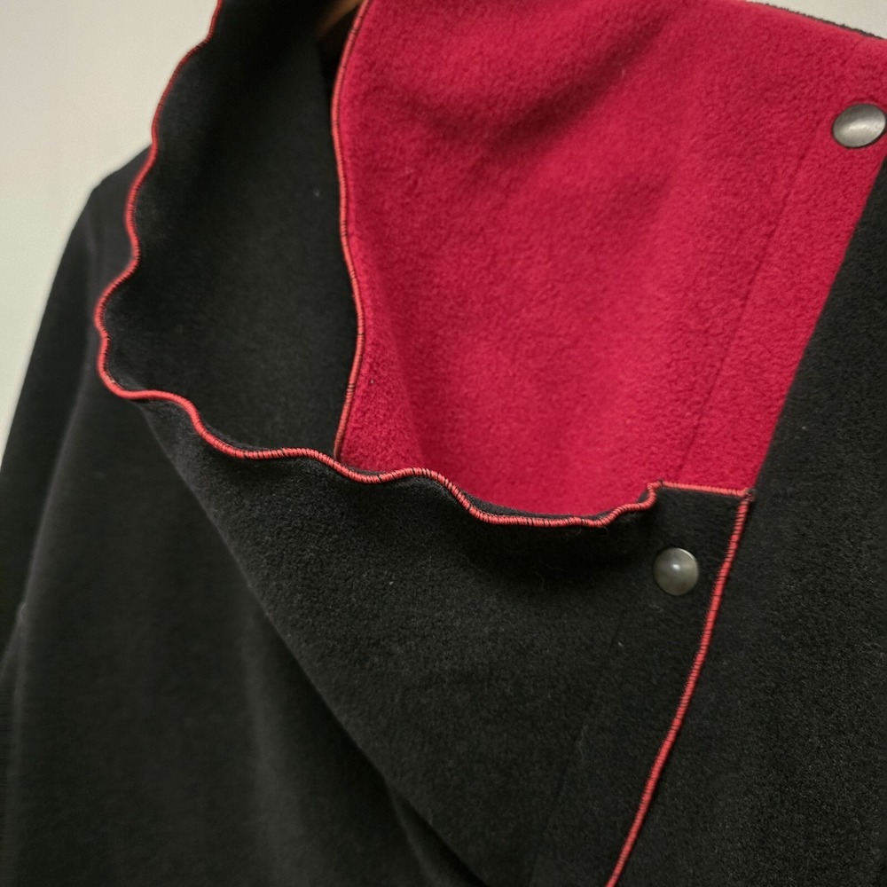 Red Rover Fleece Polartec Coat Size L Red And Black Regal Jacket Vintage - Picture 4 of 7